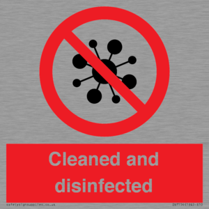 Cleaned and disinfected